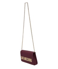 LOVE MOSCHINO SMART DAILY Clutch mit Kette Wein - Damentaschen - 3