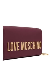 LOVE MOSCHINO SMART DAILY Clutch mit Kette Wein - Damentaschen - 5