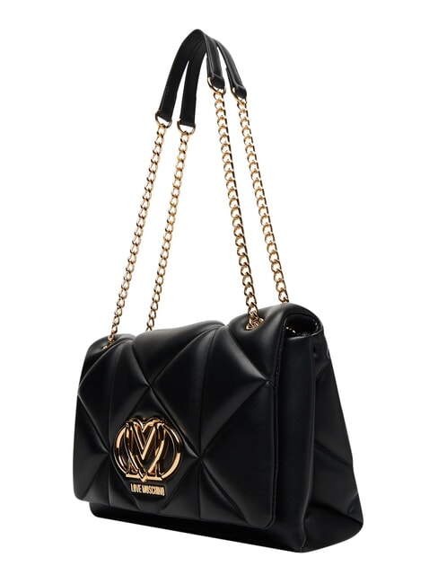 EMBOSSED Schultertasche / Umh&auml;ngetasche Schwarz - Damentaschen