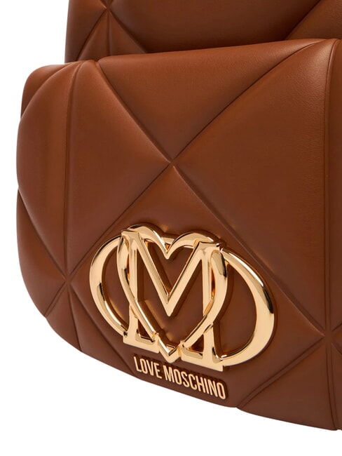 EMBOSSED Rucksack mit Vordertasche Kastanie - Damentaschen