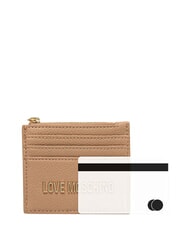 LOVE MOSCHINO SIGNATURE Kartenetui mit M&uuml;nzfach Beige - Brieftaschen Damen - 3
