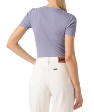 CALVIN KLEIN WASHED WOVEN LABEL Kurz&auml;rmeliges Baumwoll-T-Shirt - T-Shirts und Tops f&uuml;r Damen