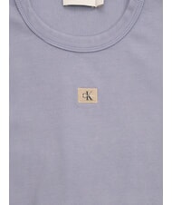 CALVIN KLEIN WASHED WOVEN LABEL Kurz&auml;rmeliges Baumwoll-T-Shirt - T-Shirts und Tops f&uuml;r Damen