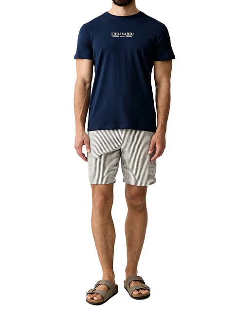 BASIC Kurz&auml;rmeliges Baumwoll-T-Shirt Marine - Herren-T-Shirts