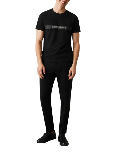 DIGITAL LEVRIERO Kurz&auml;rmeliges Baumwoll-T-Shirt Schwarz - Herren-T-Shirts