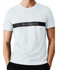 TRUSSARDI DIGITAL LEVRIERO Kurz&auml;rmeliges Baumwoll-T-Shirt azurblau - Herren-T-Shirts - 3
