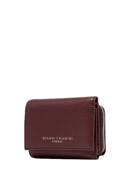 WALLETS GRAIN Kleine Geldb&ouml;rse aus genarbtem Leder antiker Rubin - Brieftaschen Damen