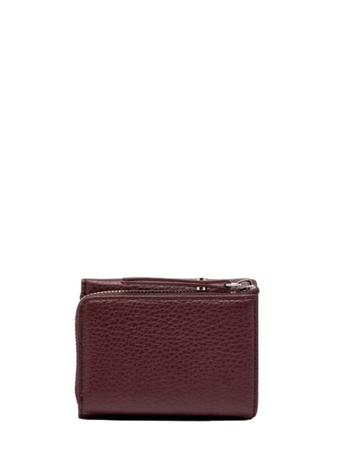 WALLETS GRAIN Kleine Geldb&ouml;rse aus genarbtem Leder antiker Rubin - Brieftaschen Damen