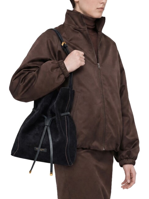 SIENNA Lederbeutel, Schultertasche Nacht - Damentaschen