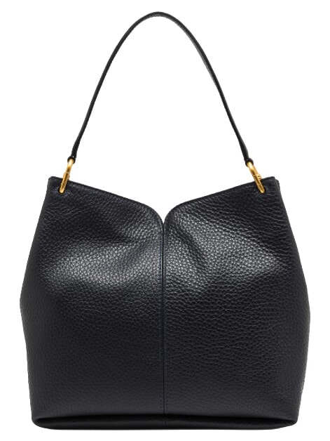 SANDRA Schultertasche mit Schulterriemen, aus Leder Nacht - Damentaschen