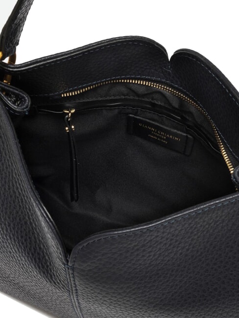 SANDRA Schultertasche mit Schulterriemen, aus Leder Nacht - Damentaschen