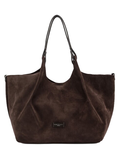 DUA Schultertasche, Leder Mokka - Damentaschen