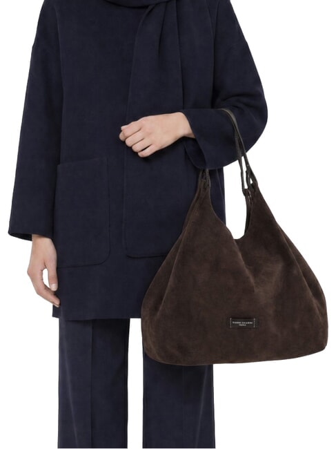 DUA Schultertasche, Leder Mokka - Damentaschen