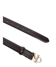 CALVIN KLEIN ROUND CK BUCKLE Lederg&uuml;rtel - G&uuml;rtel