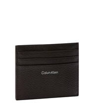 CALVIN KLEIN HARDWARE EMBLEM PEBB Flacher Kartenhalter aus Leder k&ouml;stliches/antikes Silber - Brieftaschen Damen - 2