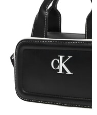 CALVIN KLEIN CONTRAST CK Mini-Handtasche mit Schulterriemen auf Schwarz - Damentaschen - 5