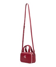 CALVIN KLEIN CONTRAST CK Mini-Handtasche mit Schulterriemen Bordeaux-Wein - Damentaschen - 4