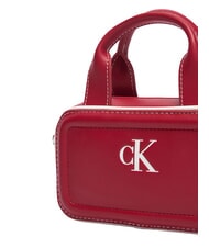 CALVIN KLEIN CONTRAST CK Mini-Handtasche mit Schulterriemen Bordeaux-Wein - Damentaschen - 5
