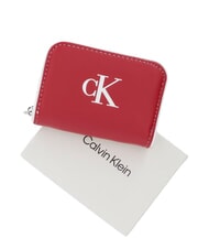 CALVIN KLEIN CONTRAST CK Kleine Geldb&ouml;rse Bordeaux-Wein - Brieftaschen Damen - 4