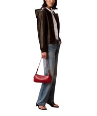 CALVIN KLEIN HARDWARE MONOGRAM Umh&auml;ngetasche Bordeaux-Wein - Damentaschen - 2