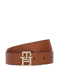 TOMMY HILFIGER TH LOGO Doppelseitiger Lederg&uuml;rtel Schwarz/Cognac - G&uuml;rtel - 3