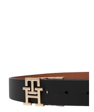 TOMMY HILFIGER TH LOGO Doppelseitiger Lederg&uuml;rtel Schwarz/Cognac - G&uuml;rtel - 4