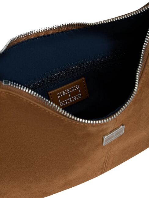 TJW SLOUCHY Schultertasche aus Wildleder dunkles Hochlandkhaki - Damentaschen