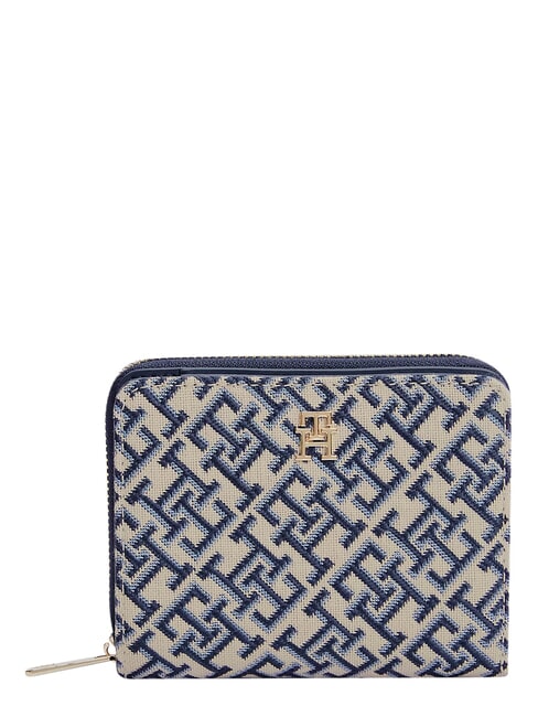 TH ICON Kleine Geldb&ouml;rse mit Rei&szlig;verschluss blau mono - Brieftaschen Damen