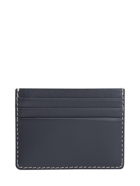 TH MICRO FLAG Flacher Kartenhalter aus Leder Raum blau - Brieftaschen Herren