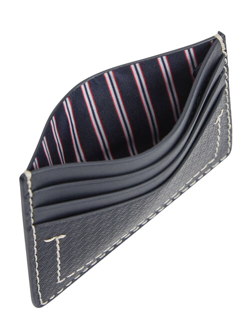 TH MICRO FLAG Flacher Kartenhalter aus Leder Raum blau - Brieftaschen Herren