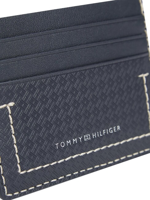 TH MICRO FLAG Flacher Kartenhalter aus Leder Raum blau - Brieftaschen Herren