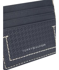 TOMMY HILFIGER TH MICRO FLAG Flacher Kartenhalter aus Leder Raum blau - Brieftaschen Herren - 4