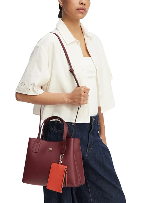TH ICON Handtasche mit Schulterriemen Samtbraun - Damentaschen