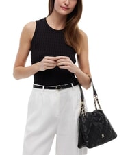 TOMMY HILFIGER TH FEMININE Gesteppte Schultertasche Schwarz - Damentaschen - 2