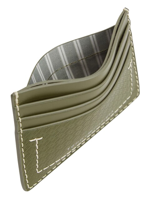 TH MICRO FLAG Flacher Kartenhalter aus Leder Olivenholz - Brieftaschen Herren