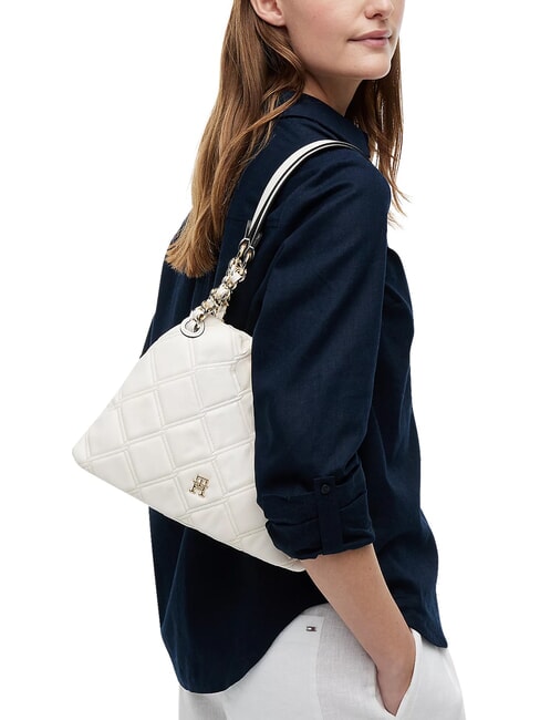 TH FEMININE Gesteppte Schultertasche weiche Creme - Damentaschen
