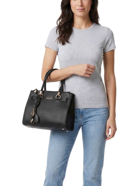 MANHATTAN Handtasche mit Schulterriemen SCHWARZ - Damentaschen