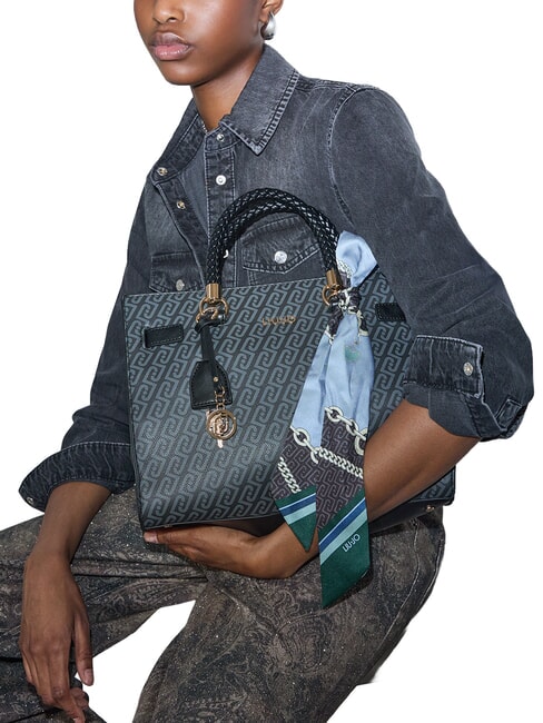 MANHATTAN Handtaschen-Shopper mit Schulterriemen SCHWARZ - Damentaschen