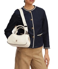 TOMMY HILFIGER TH LOGOTAPE Handtasche mit Schulterriemen weiche Creme - Damentaschen - 2