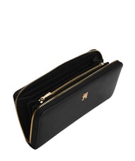 TOMMY HILFIGER TH ICON Gro&szlig;e Geldb&ouml;rse mit Rei&szlig;verschluss Schwarz - Brieftaschen Damen - 2