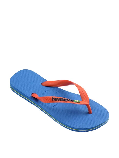 BRASIL LOGO Flip-Flops f&uuml;r Herren blau/orange - Schuhe Unisex