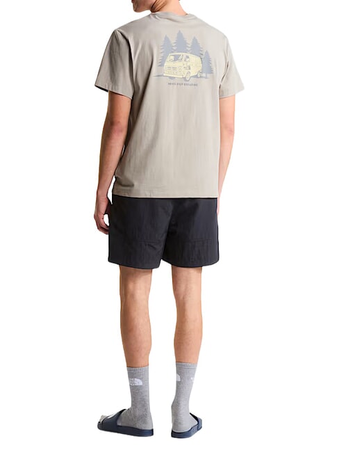 VAN LIFE Kurzarm-T-Shirt, 100 % Baumwolle Steinplatte - Herren-T-Shirts
