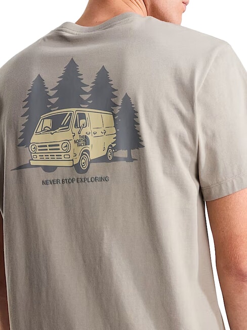 VAN LIFE Kurzarm-T-Shirt, 100 % Baumwolle Steinplatte - Herren-T-Shirts