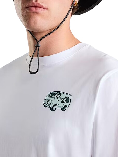VAN LIFE Kurzarm-T-Shirt, 100 % Baumwolle tnf wei&szlig; - Herren-T-Shirts