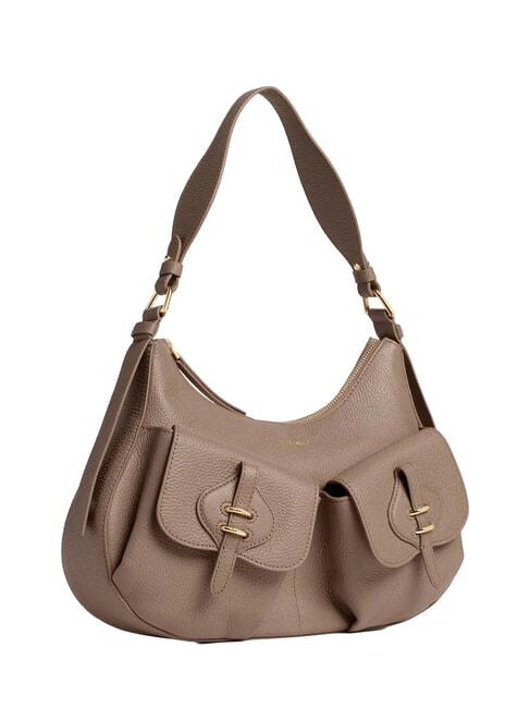 MAVERY POCKET Schultertasche, Leder warmes Taupe - Damentaschen