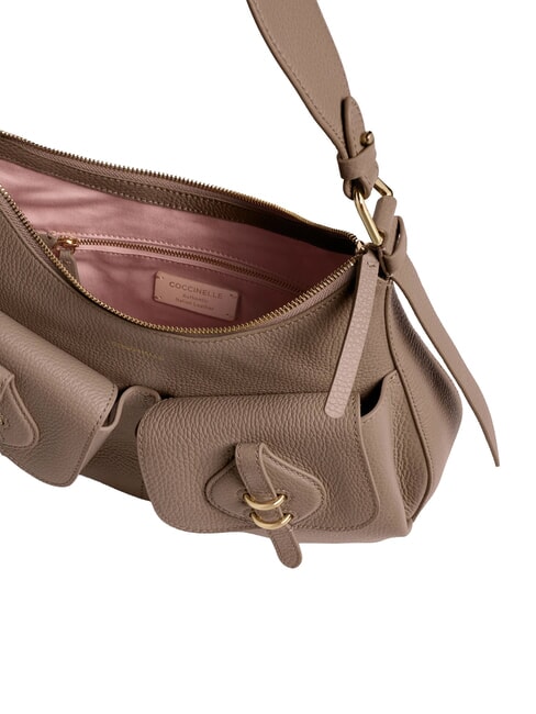 MAVERY POCKET Schultertasche, Leder warmes Taupe - Damentaschen