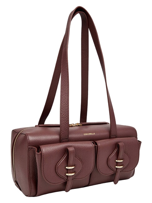 MAVERY POCKET Schultertasche aus Leder Beere - Damentaschen
