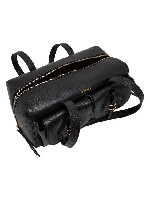 MAVERY POCKET Schultertasche aus Leder Schwarz - Damentaschen