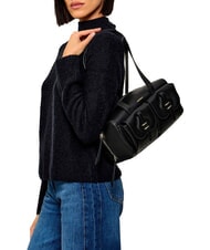 COCCINELLE MAVERY POCKET Schultertasche aus Leder Schwarz - Damentaschen - 5