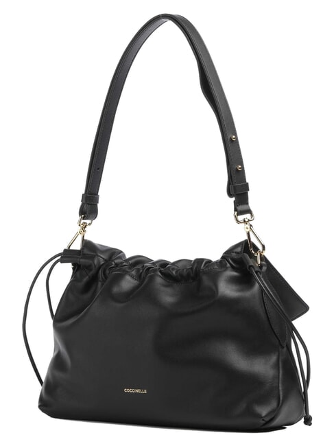 LIDIA Schultertasche, Leder Schwarz - Damentaschen